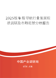 2025版車載導(dǎo)航行業(yè)發(fā)展現(xiàn)狀調(diào)研及市場前景分析報告
