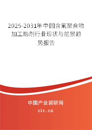 2025-2031年中國含氟聚合物加工助劑行業(yè)現(xiàn)狀與前景趨勢報(bào)告