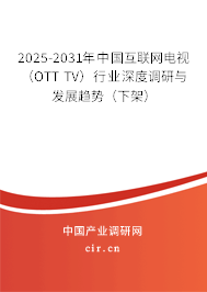 2025-2031年中國(guó)互聯(lián)網(wǎng)電視（OTT TV）行業(yè)深度調(diào)研與發(fā)展趨勢(shì)（下架）