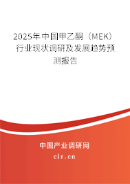 2025年中國甲乙酮（MEK）行業(yè)現(xiàn)狀調(diào)研及發(fā)展趨勢預(yù)測報(bào)告
