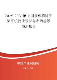 2025-2031年中國模板和腳手架系統(tǒng)行業(yè)現(xiàn)狀與市場前景預(yù)測(cè)報(bào)告