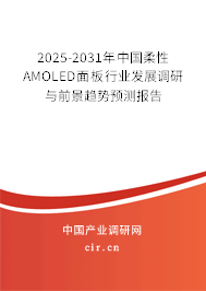 2025-2031年中國柔性AMOLED面板行業(yè)發(fā)展調(diào)研與前景趨勢預測報告