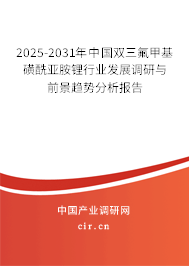 2025-2031年中國雙三氟甲基磺酰亞胺鋰行業(yè)發(fā)展調(diào)研與前景趨勢分析報(bào)告