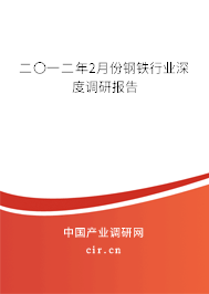 二〇一二年2月份鋼鐵行業(yè)深度調(diào)研報告