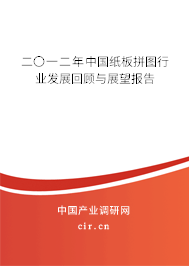 二〇一二年中國紙板拼圖行業(yè)發(fā)展回顧與展望報(bào)告