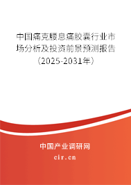中國痛克腰息痛膠囊行業(yè)市場分析及投資前景預(yù)測報(bào)告（2025-2031年）
