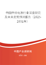 中國中頻電源行業(yè)深度研究及未來走勢預(yù)測報告（2025-2031年）