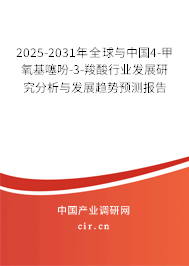 2025-2031年全球與中國4-甲氧基噻吩-3-羧酸行業(yè)發(fā)展研究分析與發(fā)展趨勢預測報告