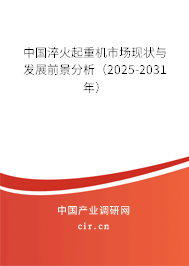 中國淬火起重機市場現(xiàn)狀與發(fā)展前景分析（2025-2031年）