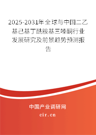 2025-2031年全球與中國二乙基己基丁酰胺基三嗪酮行業(yè)發(fā)展研究及前景趨勢預測報告