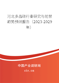 河北多晶硅行業(yè)研究與前景趨勢(shì)預(yù)測(cè)報(bào)告（2023-2029年）
