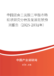 中國混合二元酸二甲酯市場現狀研究分析及發(fā)展前景預測報告（2025-2031年）