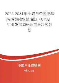 2025-2031年全球與中國甲基丙烯酸縮水甘油酯（GMA）行業(yè)發(fā)展調研及前景趨勢分析