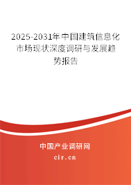2025-2031年中國建筑信息化市場現(xiàn)狀深度調(diào)研與發(fā)展趨勢報告