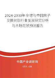 2024-2030年全球與中國離子交換樹脂行業(yè)發(fā)展研究分析與市場前景預(yù)測報告