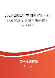 2025-2031年中國美容整形行業(yè)發(fā)展深度調(diào)研與未來趨勢分析報(bào)告