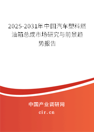 2025-2031年中國汽車塑料燃油箱總成市場研究與前景趨勢報告
