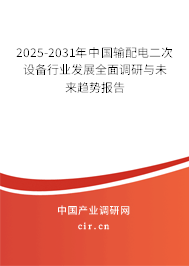 2025-2031年中國(guó)輸配電二次設(shè)備行業(yè)發(fā)展全面調(diào)研與未來(lái)趨勢(shì)報(bào)告