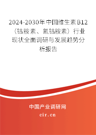 2024-2030年中國維生素B12（鈷胺素、氰鈷胺素）行業(yè)現(xiàn)狀全面調(diào)研與發(fā)展趨勢分析報(bào)告