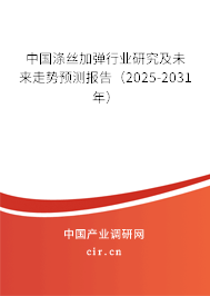 中國滌絲加彈行業(yè)研究及未來走勢預(yù)測報告(2025-2031年) 中國滌絲加彈行業(yè)研究及未來走勢預(yù)測報告(2025-2031年)