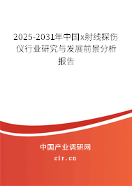 2025-2031年中國x射線探傷儀行業(yè)研究與發(fā)展前景分析報(bào)告