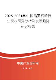 2025-2031年中國(guó)鋯英石磚行業(yè)現(xiàn)狀研究分析及發(fā)展趨勢(shì)研究報(bào)告
