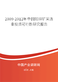 2009-2012年中國鉛鋅礦采選業(yè)投資可行性研究報告