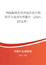 中國(guó)車地?zé)o線傳輸系統(tǒng)市場(chǎng)研究與發(fā)展前景報(bào)告（2025-2031年）