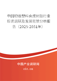 中國初級塑料合成樹脂行業(yè)現(xiàn)狀調(diào)研及發(fā)展前景分析報告（2025-2031年）