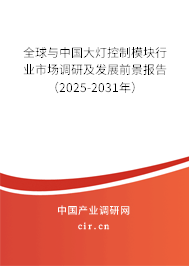 全球與中國大燈控制模塊行業(yè)市場調(diào)研及發(fā)展前景報(bào)告（2025-2031年）