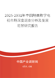 2025-2031年中國(guó)地面數(shù)字電視市場(chǎng)深度調(diào)查分析及發(fā)展前景研究報(bào)告