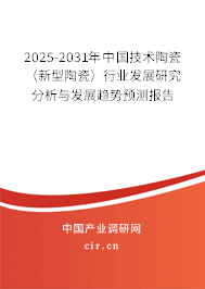 2025-2031年中國技術陶瓷（新型陶瓷）行業(yè)發(fā)展研究分析與發(fā)展趨勢預測報告