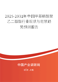 2025-2031年中國(guó)甲基膦酸聚乙二醇酯行業(yè)現(xiàn)狀與前景趨勢(shì)預(yù)測(cè)報(bào)告 2025-2031年中國(guó)甲基膦酸聚乙二醇酯行業(yè)現(xiàn)狀與前景趨勢(shì)預(yù)測(cè)報(bào)告