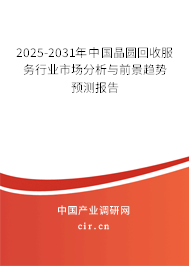 2025-2031年中國晶圓回收服務(wù)行業(yè)市場分析與前景趨勢預(yù)測報告