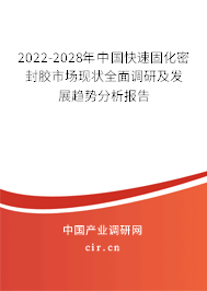 2022-2028年中國快速固化密封膠市場現(xiàn)狀全面調(diào)研及發(fā)展趨勢分析報告