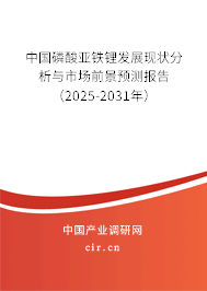 中國磷酸亞鐵鋰發(fā)展現(xiàn)狀分析與市場前景預(yù)測報(bào)告（2025-2031年）