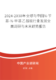 2024-2030年全球與中國(guó)N-芐基-N-甲基乙醇胺行業(yè)發(fā)展全面調(diào)研與未來(lái)趨勢(shì)報(bào)告 2024-2030年全球與中國(guó)N-芐基-N-甲基乙醇胺行業(yè)發(fā)展全面調(diào)研與未來(lái)趨勢(shì)報(bào)告