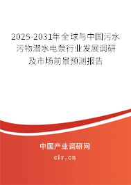 2025-2031年全球與中國污水污物潛水電泵行業(yè)發(fā)展調研及市場前景預測報告