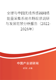 全球與中國無線傳感器網(wǎng)絡能量采集系統(tǒng)市場現(xiàn)狀調(diào)研與發(fā)展前景分析報告（2022-2028年）
