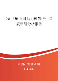 2012年中國動(dòng)力橡筋行業(yè)深度調(diào)研分析報(bào)告 2012年中國動(dòng)力橡筋行業(yè)深度調(diào)研分析報(bào)告