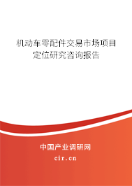 機(jī)動車零配件交易市場項(xiàng)目定位研究咨詢報(bào)告