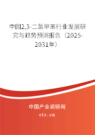 中國2,3-二氯甲苯行業(yè)發(fā)展研究與趨勢預測報告（2025-2031年）