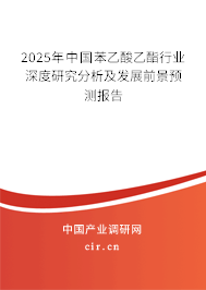 2025年中國苯乙酸乙酯行業(yè)深度研究分析及發(fā)展前景預測報告