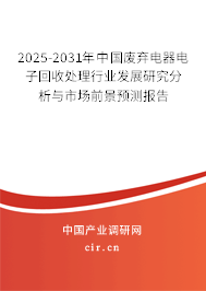 2025-2031年中國廢棄電器電子回收處理行業(yè)發(fā)展研究分析與市場前景預(yù)測報告
