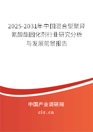 2025-2031年中國(guó)混合型聚異氰酸酯固化劑行業(yè)研究分析與發(fā)展前景報(bào)告 2025-2031年中國(guó)混合型聚異氰酸酯固化劑行業(yè)研究分析與發(fā)展前景報(bào)告