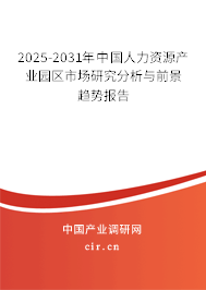 2025-2031年中國(guó)人力資源產(chǎn)業(yè)園區(qū)市場(chǎng)研究分析與前景趨勢(shì)報(bào)告