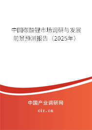 中國碳酸鋰市場調(diào)研與發(fā)展前景預(yù)測報告（2025年）