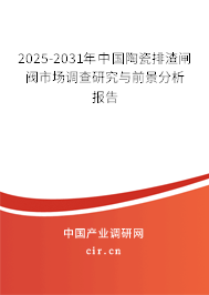 2025-2031年中國陶瓷排渣閘閥市場調(diào)查研究與前景分析報告