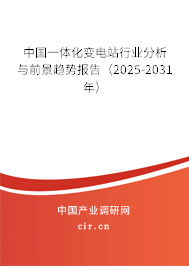 中國一體化變電站行業(yè)分析與前景趨勢報告（2024-2030年）