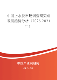 中國(guó)止水膠市場(chǎng)調(diào)查研究與發(fā)展趨勢(shì)分析（2025-2031年）